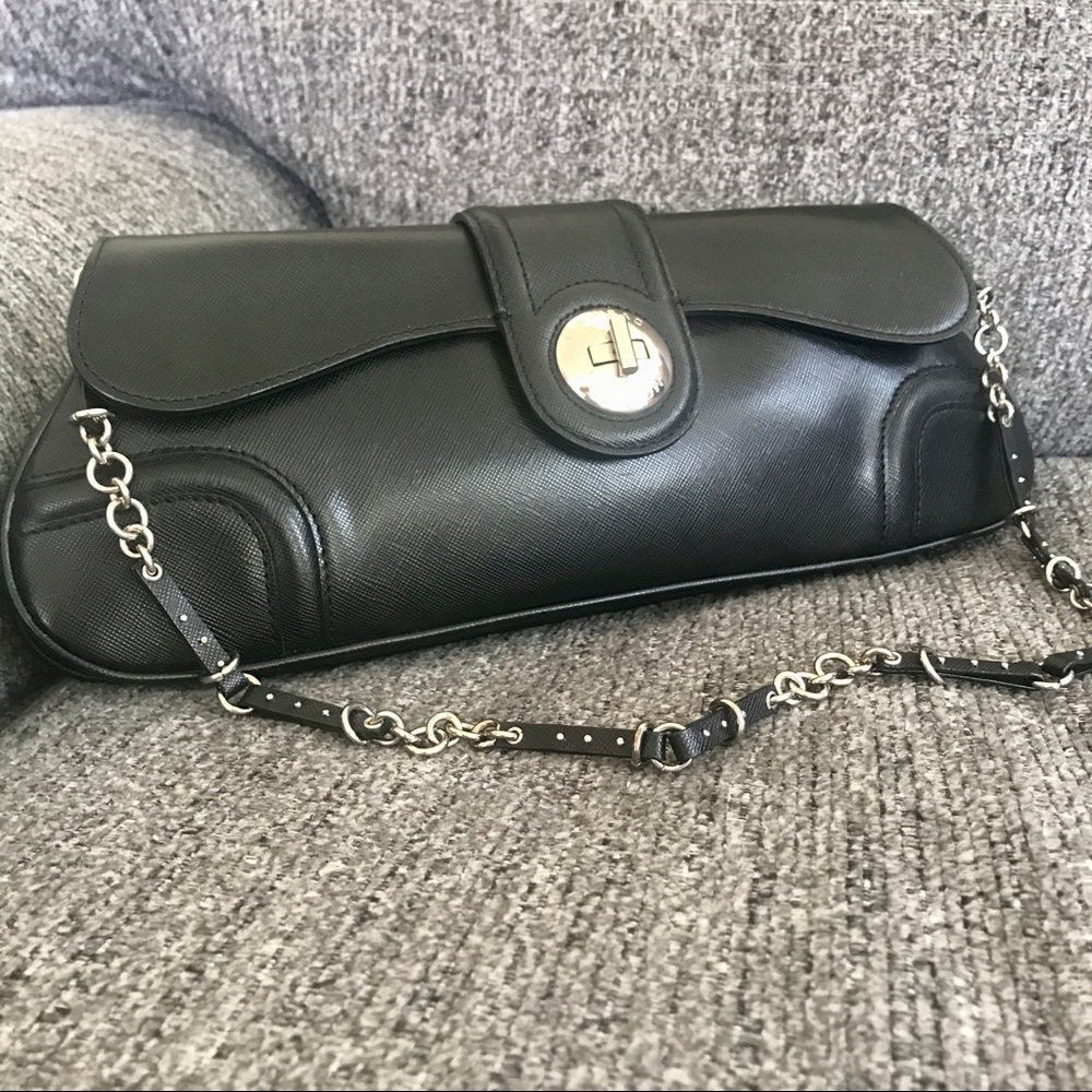 Monsac saffiano leather clutch evening bag purse